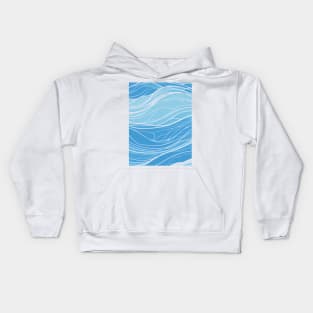 Intricate Sea Waves Kids Hoodie